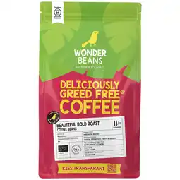 Albert Heijn WonderBeans Beautiful bold roast coffee beans aanbieding
