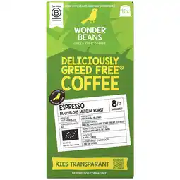 Albert Heijn WonderBeans Espresso marvelous medium roast capsules aanbieding