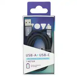 Albert Heijn VOYA USB-A naar USB-C kabel 1 meter aanbieding