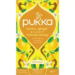 Jumbo Pukka Bio Lemon Ginger Manukahoning 20 stuks aanbieding