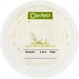 Jumbo La Place Kruiden Roomkaas met Crème Fraîche, Bieslook & Peterselie 120 g aanbieding