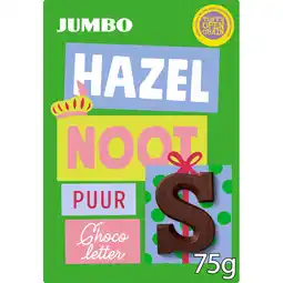 Jumbo Jumbo Chocoletter S Puur Hazelnoot 75 g aanbieding