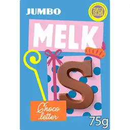 Jumbo Jumbo Chocoladeletter Melk S 75 g aanbieding