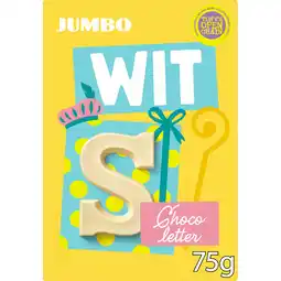Jumbo Jumbo Chocoletter Wit S 75 g aanbieding