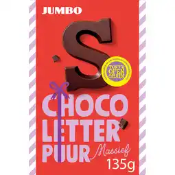 Jumbo Jumbo Chocoletter S Puur Massief 135 g aanbieding