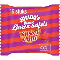 Jumbo Jumbo's Dunne Linzenwafels Sweet Chili 4 st aanbieding