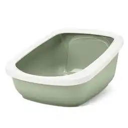 Zooplus Savic Aseo Jumbo - Kattenbak met hoge rand - botanisch groen/ wit aanbieding