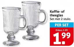 Hoogvliet Koffie of theeglas aanbieding