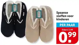 Hoogvliet Spaanse sloffen voor kinderen aanbieding