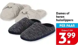 Hoogvliet Dames of heren huisslippers aanbieding