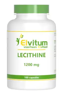 De Online Drogist Elvitum Lecithine 1200mg Capsules 100CP aanbieding