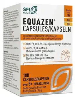 De Online Drogist Equazen Omega-3-6 Vetzuren Capsules 180CP aanbieding