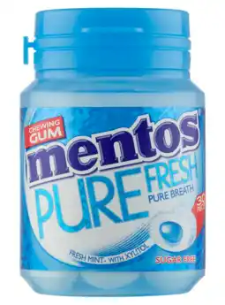De Online Drogist Mentos Gum Pure Freshmint Sugarfree 60GR aanbieding