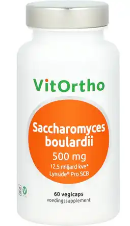 De Online Drogist VitOrtho Saccharomyces Boulardii 500mg Vegicaps 60VCP aanbieding