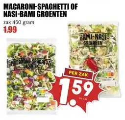 De Boerenschuur macaroni-spaghetti of nasi-bami groenten aanbieding