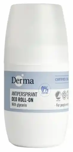 De Online Drogist Derma Antiperspirant Deo Roll-On Parfumvrij 50ML aanbieding