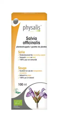 De Online Drogist Physalis Salvia Officinal Druppels 100ML aanbieding