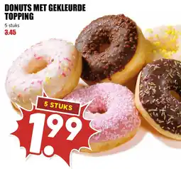 De Boerenschuur donuts met gekleurde topping aanbieding