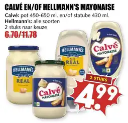 De Boerenschuur Calvé en/of Hellmann's mayonaise aanbieding