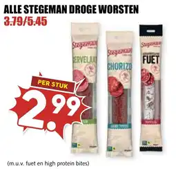 De Boerenschuur Stegeman droge worsten aanbieding
