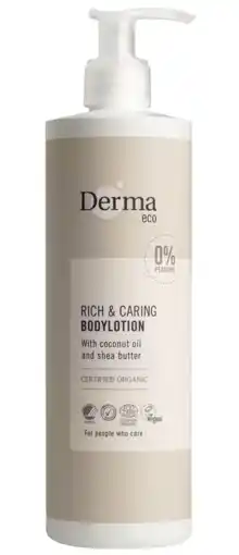 De Online Drogist Derma Eco Bodylotion Rich & Caring 400ML aanbieding
