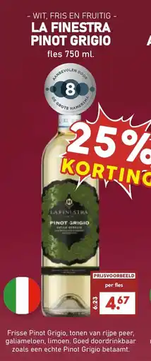 De Boerenschuur la finestra pinot grigio aanbieding
