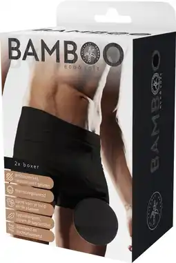 De Online Drogist Naproz Bamboo Men's Original Boxer Zwart 2-Pack M 2PR aanbieding