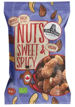De Online Drogist John Altman Mixed Nuts Sweet & Spicy 45GR aanbieding