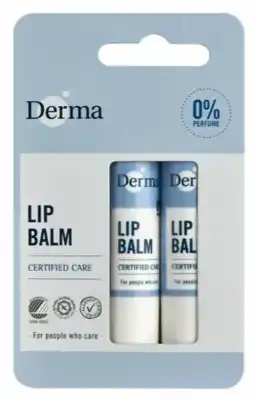 De Online Drogist Derma Lip Balm Parfumvrij 2ST aanbieding