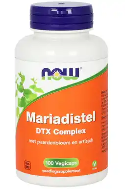 De Online Drogist NOW Mariadistel DTX Complex Capsules 100VCP aanbieding