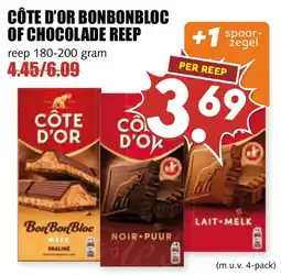 De Boerenschuur côte d'or bonbonbloc of chocolade reep aanbieding