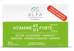 De Online Drogist Alfa Vitamine K2 & D3 Forte Softgels 30SG aanbieding