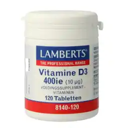 De Online Drogist Lamberts Vitamine D3 400IE Tabletten 120TB aanbieding