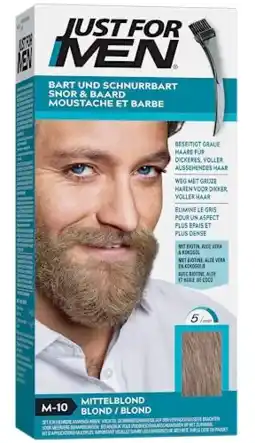 De Online Drogist Just For Men Snor & Baard M-10 Blond 14GR aanbieding