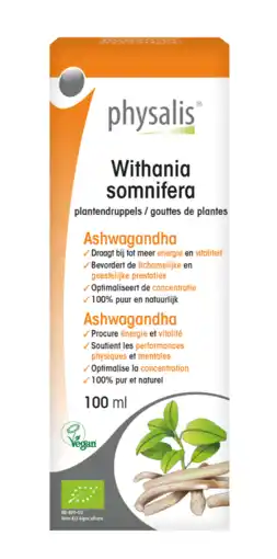 De Online Drogist Physalis Withania Somnifer Druppels 100ML aanbieding