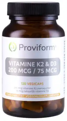 De Online Drogist Proviform K2 200mcg & D3 75mcg Capsules 120VCP aanbieding