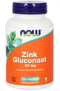 De Online Drogist NOW Zink Gluconaat Tabletten 250TB aanbieding