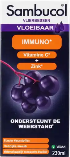 De Online Drogist Sambucol Immuno Vloeibaar 230ML aanbieding