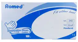 De Online Drogist Romed Latex Handschoenen Small 100ST aanbieding