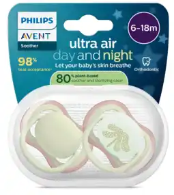 De Online Drogist Avent Ultra Air Day & Night Fospeen 6-18M 2ST aanbieding
