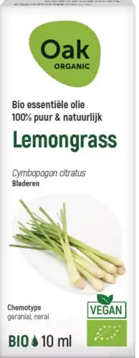 De Online Drogist Oak Organic Lemongrass Olie 10ML aanbieding