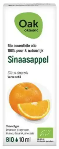 De Online Drogist Oak Organic Sinaasappel Olie 10ML aanbieding