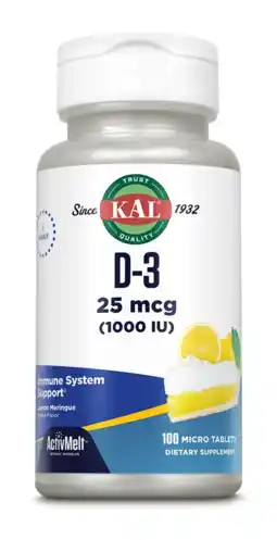De Online Drogist Kal Vit D-3 25mcg Smelttabletten 100TB aanbieding