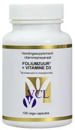 De Online Drogist Vital Cell Life Foliumzuur Plus Vitamine D3 Capsules 100VCP aanbieding