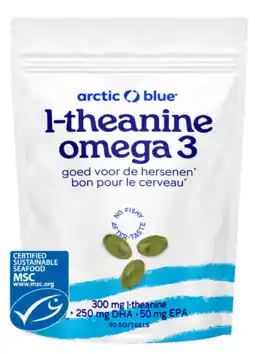 De Online Drogist Arctic Blue L-Theanine Omega 3 Softgels 90CP aanbieding