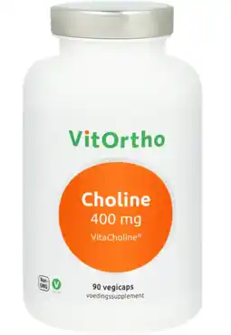 De Online Drogist VitOrtho Choline 400mg Vegicaps 90VCP aanbieding