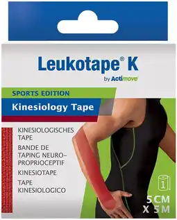 De Online Drogist Actimove Kinesiology Tape Rood 5cm x 5m 1ST aanbieding