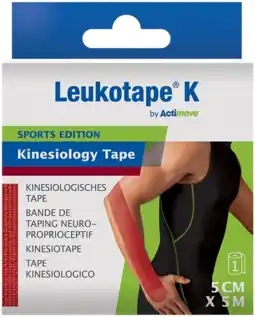 De Online Drogist Actimove Kinesiology Tape Rood 5cm x 5m 1ST aanbieding