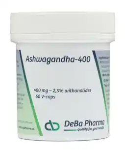De Online Drogist DeBa Pharma Ashwagandha-400 Capsules 60VCP aanbieding