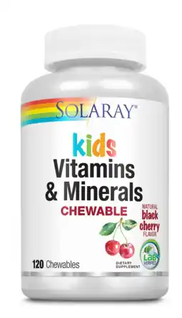 De Online Drogist Solaray Kids Vitamins & Minerals Kauwtabletten 120KTB aanbieding